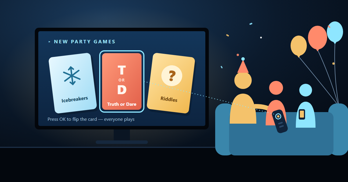 New Family Party Games on TV: Icebreakers, Truth or Dare & Riddles